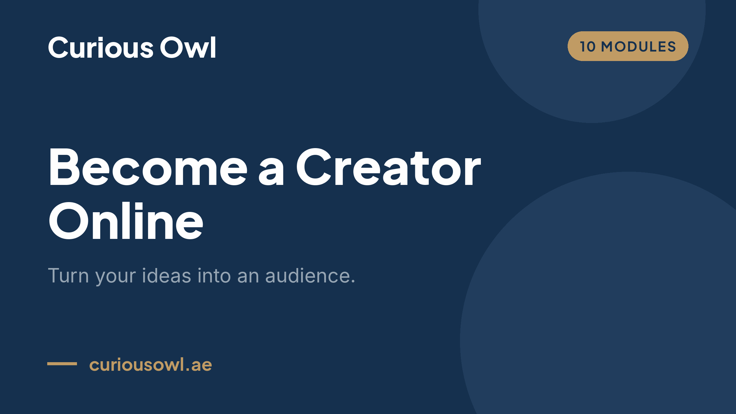 Become a Creator Online