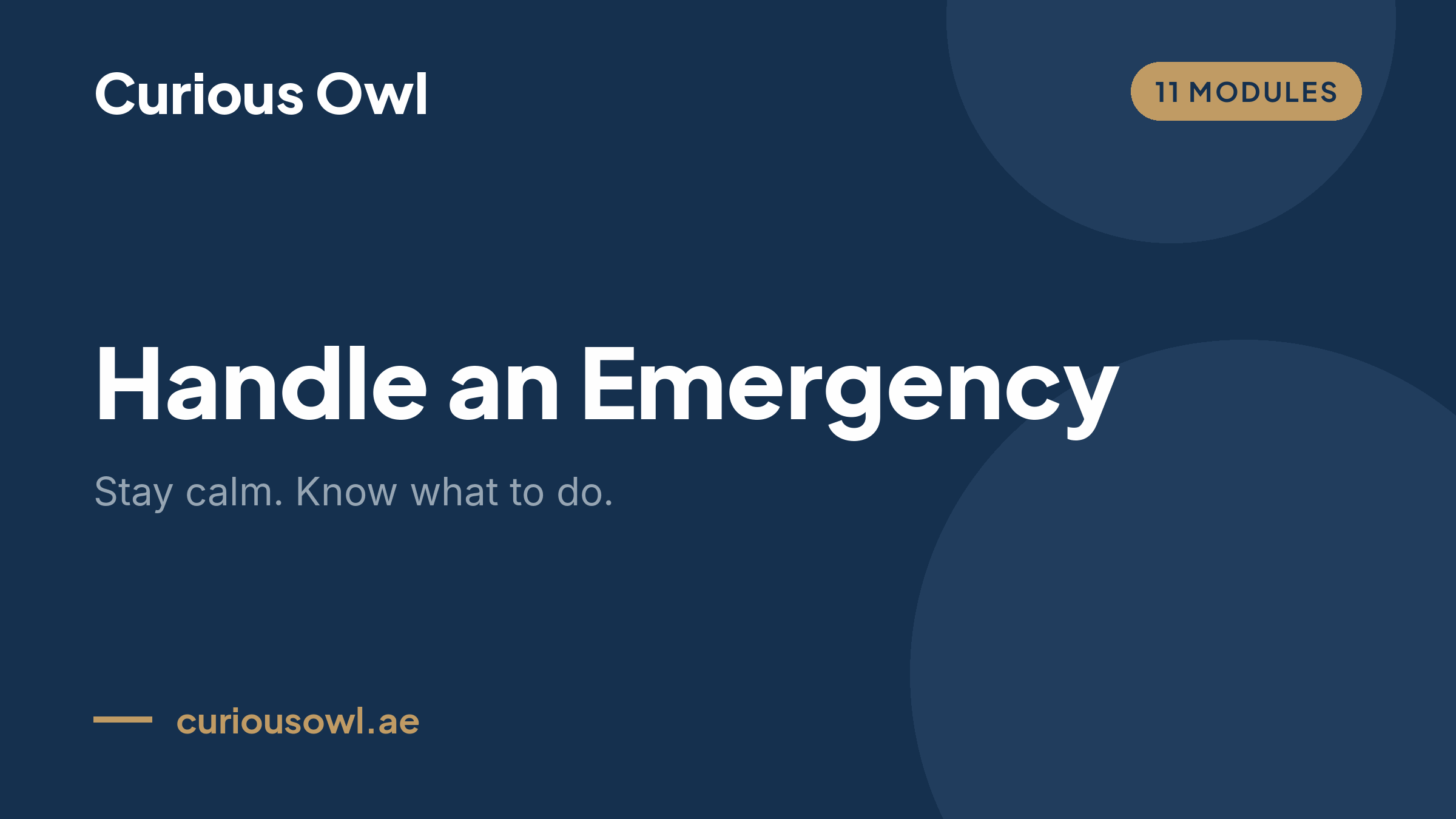 cover handle an emergency