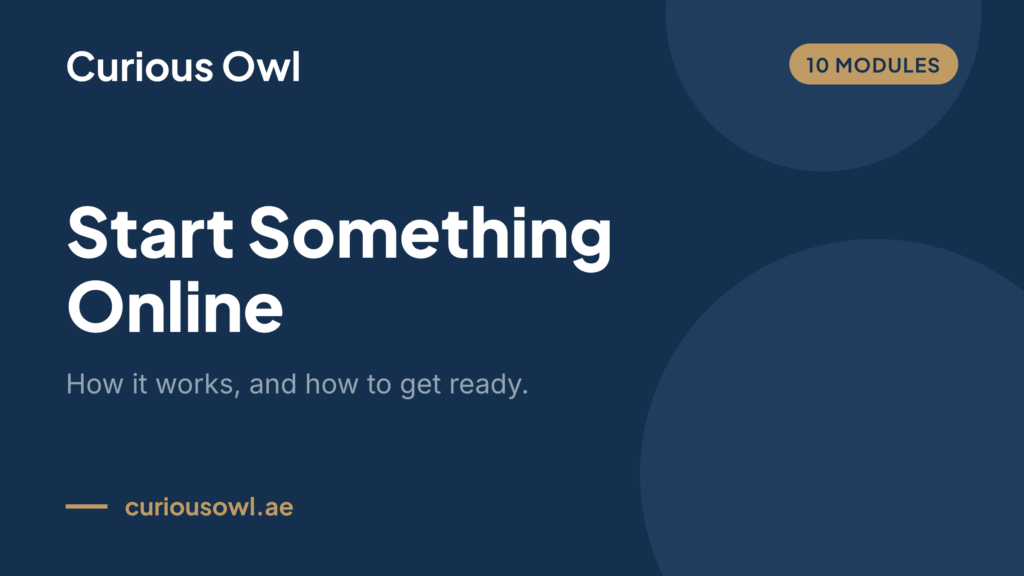 Start Something Online cover your first money online