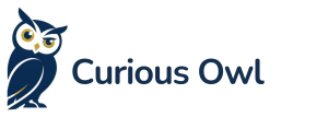 curious owl — tight logo