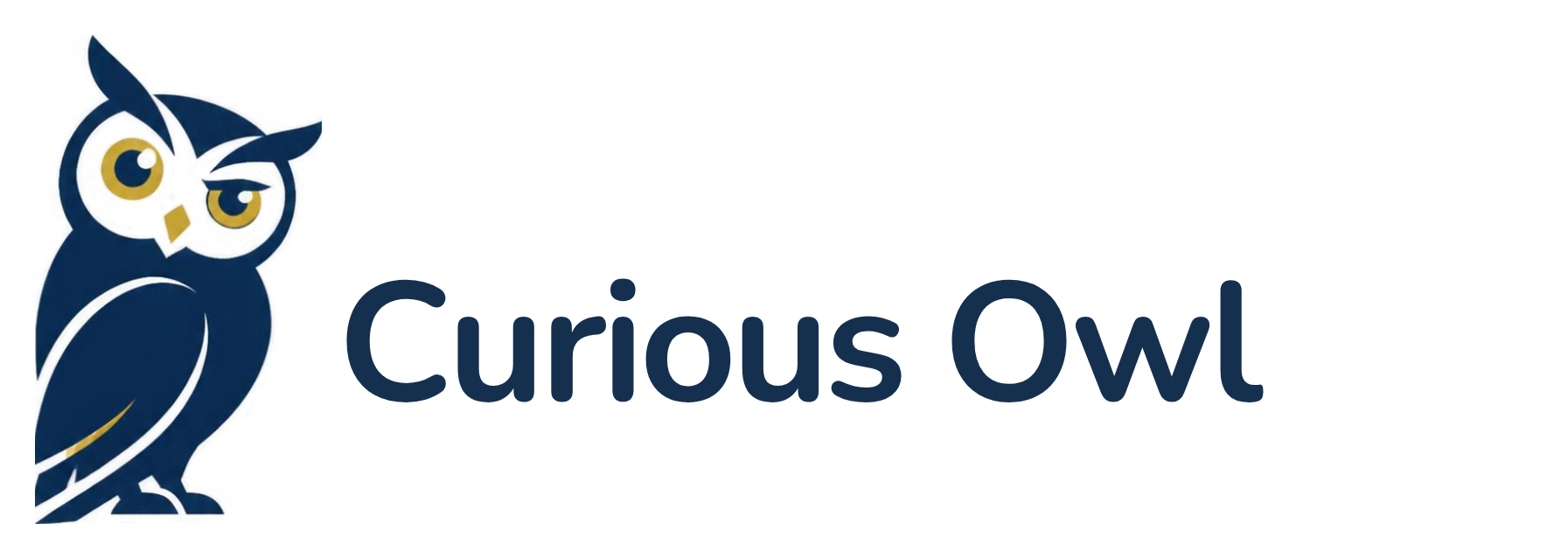 curious owl — tight logo
